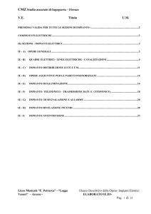 Elenco descrittivo impianto elettrico