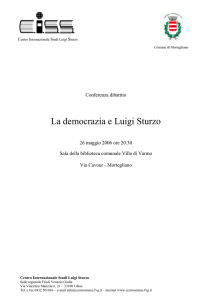 relazione - Centro Internazionale Studi Luigi Sturzo