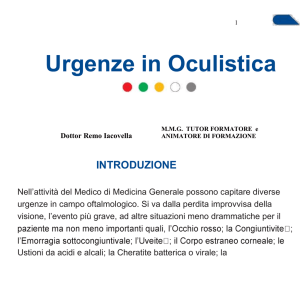 Urgenze in oculistica