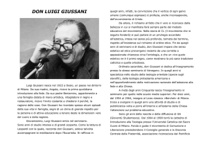 Luigi Giussani nasce nel 1922 a Desio, un paese nei dintorni di
