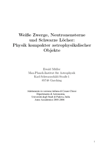 Stelle degeneri - Dipartimento di Fisica e Astronomia