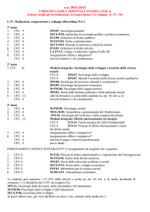 a.a. 2013-2014 CORSO DI LAUREA TRIENNALE INTERCLASSE in