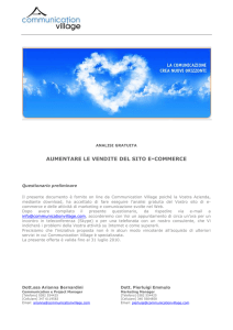 Questionario preliminare vendite sito e-commerce