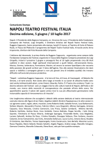 Press kit - Napoli Teatro Festival Italia