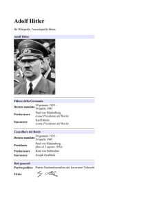 Crimini contro l`umanità - Adolf Hitler
