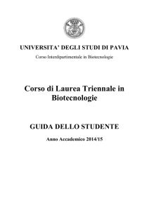 2014/2015 - Dipartimento Biologia e Biotecnologie