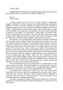 espressione di opinioni del consigliere gioia sulla grave situazione