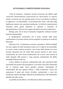 eutanasia e costituzione italiana