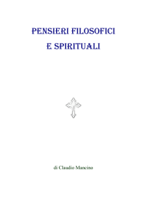 Pensieri filosofici e spirituali