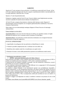 CASO N°13 Maschio di 57 anni, portatore di rene policistico, in