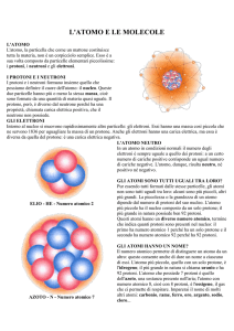 l`atomo e le molecole