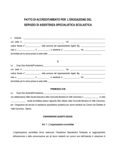 patto di accreditamento - Comunità Montana di Valle Camonica