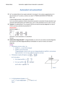 Matteo Moda Geometria e algebra lineare Autovalori e autovettori