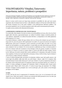 VOLONTARIATO/ Vittadini, l`intervento: importanza