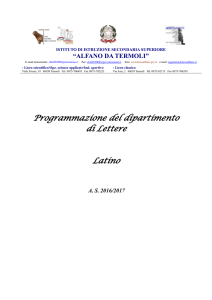 Programmazione dipartimento umanistico - Latino