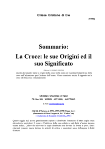 Sommario: La Croce: le sue origini ed il suo significato [039z]