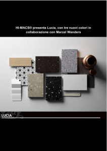 HI-MACS® presenta Lucia, con tre nuovi colori in collaborazione