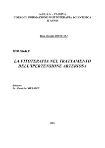 Fitoterapia nel trattamento dell`Ipertensione - Digilander