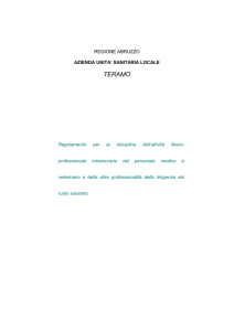 Regolamento per la disciplina dell`attività libero