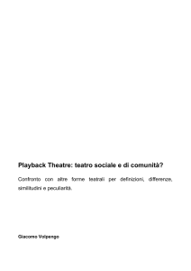 Playback Theatre: teatro sociale e di comunità - Playback