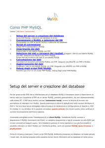 Corso Php e MYSQL