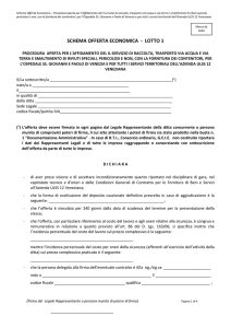 Schema Offerta Economica - Azienda Ulss 12 veneziana