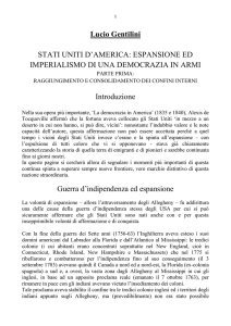 1 Lucio Gentilini STATI UNITI D`AMERICA: ESPANSIONE ED