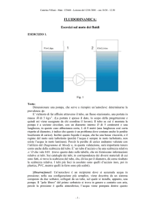 Esercizi sul moto dei fluidi