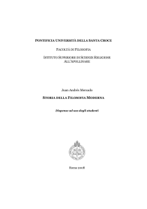 I. Le radici e lo sfondo culturale della filosofia moderna