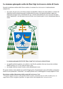 Lo stemma episcopale scelto da Don Gigi Arcivescovo eletto di Gaeta