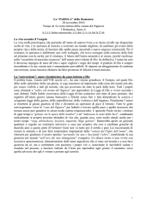 La “PAROLA” della Domenica 28 novembre 2010 Tempo di Avvento