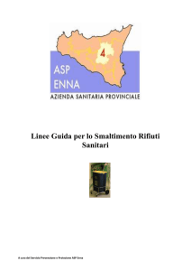 Linee Guida per lo Smaltimento Rifiuti Sanitari