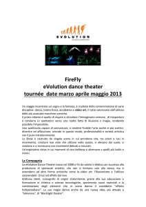 FireFly eVolution dance theater tournée date marzo aprile maggio