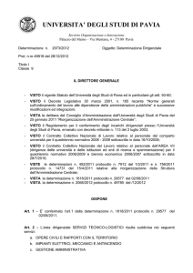 Area Servizi tecnico-logistici - Università degli studi di Pavia