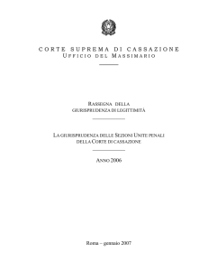 La giurisprudenza delle Sezioni Unite penali