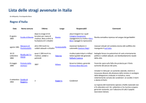 Lista delle stragi avvenute in Italia