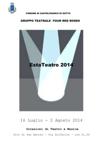 EstaTeatro 2014 - Intesa Teatro Amatoriale