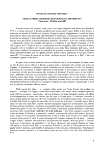 Diocesi di Concordia-Pordenone Omelia S. Messa conclusione del