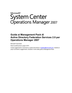 Guida ai Management Pack di Active Directory Federation Services