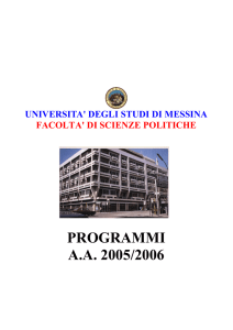 Programma aa 2005/2006 - Università degli Studi di Messina
