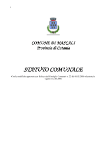 Lo statuto del Comune di Mascali