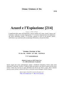 Azazel e l`Espiazione [214] - CCG Italian Homepage