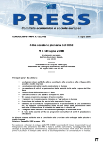 Comunicato stampa CP_CES65-2008_CP_IT