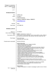 formato europeo per il curriculum vitae