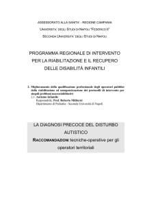 linee guida della Regione Campania per la diagnosi precoce del