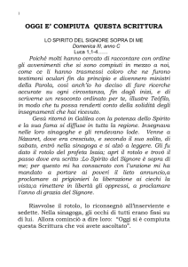 III Dom. T. Ord.: Oggi è compiuta questa scrittura