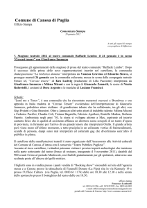 Ufficio Stampa - Comune di Canosa di Puglia