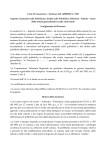 Corte di Cassazione – Sentenza del 11/05/2012 n. 7345 Imposta