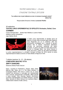 Programma Stagione Teatrale 2017 – 2018