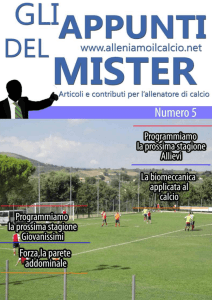 Numero 5 de “gli appunti del mister”